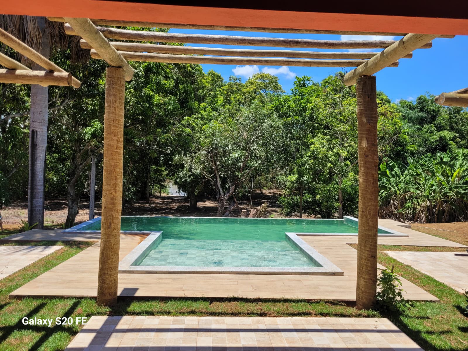 Área da piscina